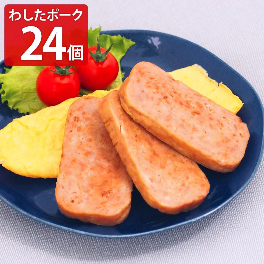 わした ランチョンミート 缶詰 わしたポーク JAPAN 24個 ポーク缶 無塩