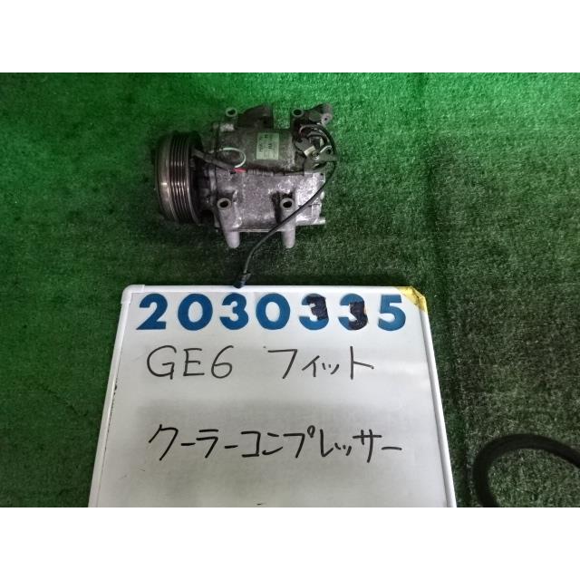 フィット DBA-GE6 エアコン コンプレッサー 1300 L R81 ミラノレッド