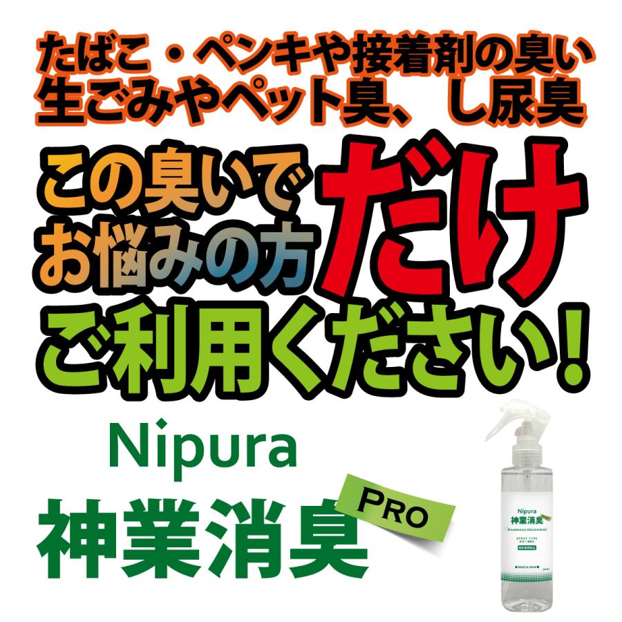 3本セット　ニプラ神業消臭プロ　スプレー　200ml　 たばこ臭　ペンキなど化学物質の揮発臭　ペットやし尿などアンモニア臭特化の消臭剤 |  | 11