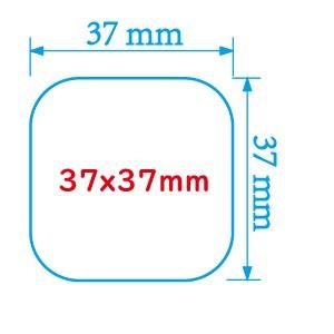 缶 バッジ マシン 用 パーツ 正方形 37 mm 100 個 Zピン 大容量