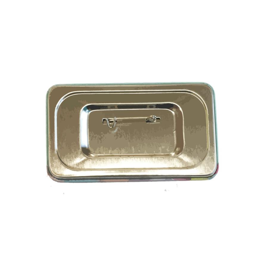 缶 バッジ マシン 用 パーツ 長方形 60x40 100 個 Zピン 大