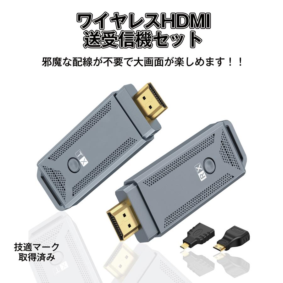 4K HDMIアダプター 　送受信セット ポイント2倍】HDMIアダプタ ワイヤレス 無線 送受信機セット 2.4G/5G