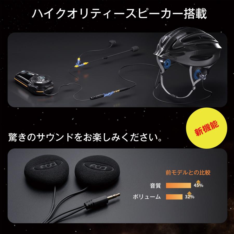 FODSPORTS バイク用インカム FODSPORTS FX8 PRO 正規品 最新版 バイク