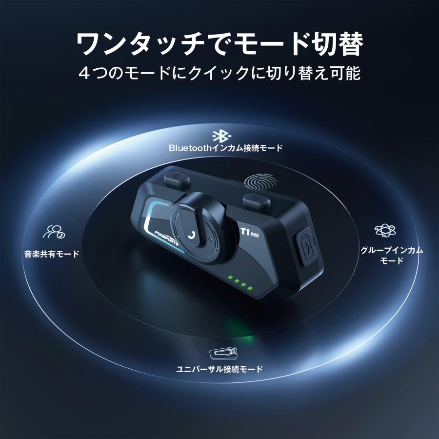 FODSPORTS バイク用インカム バイク用品 バイク インカム 2台セット