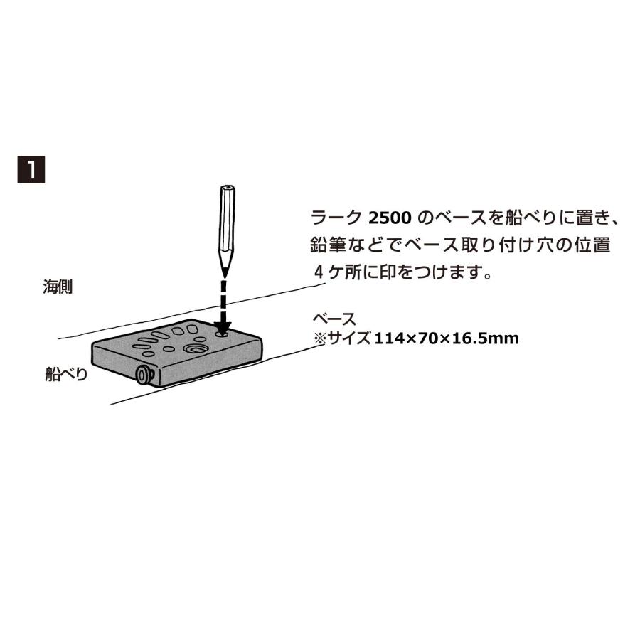 第一精工 ロッドホルダー 竿受け ラーク竿掛け 2500 01036 ブラック_2