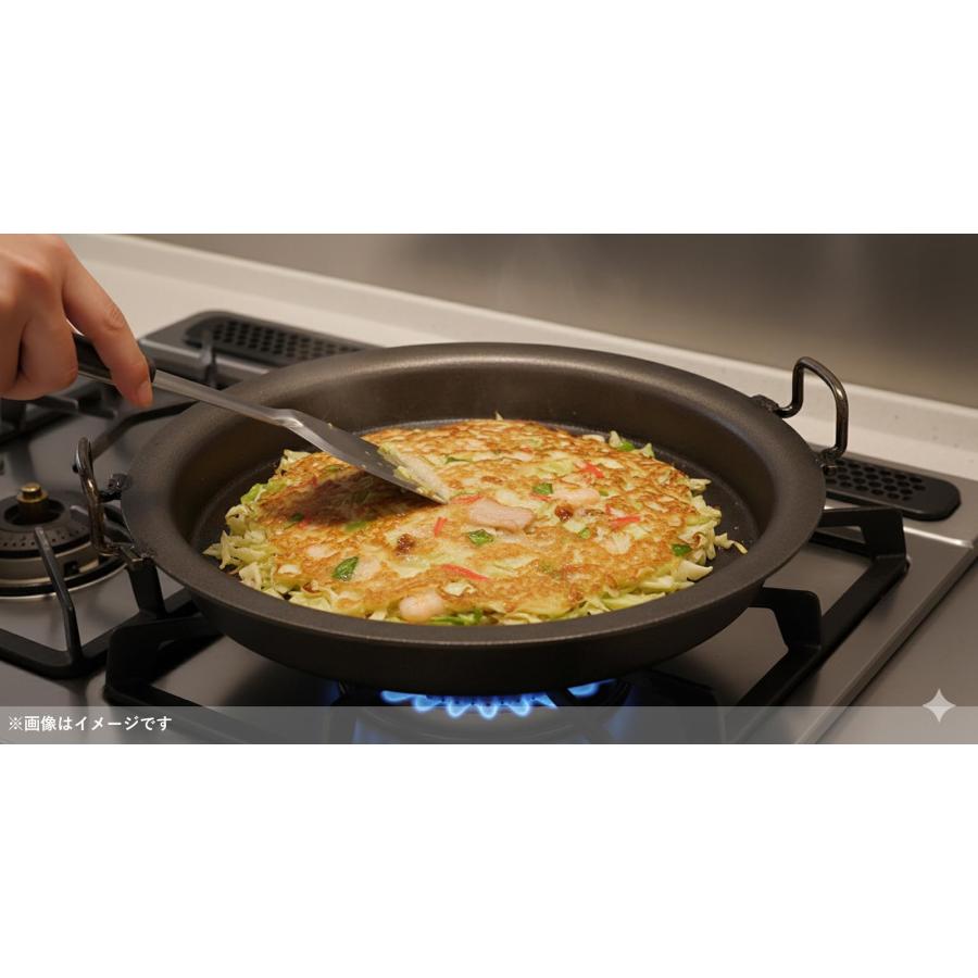 カンダ 餃子鍋 餃子用フライパン 鉄 30cm 日本製 002002 プロ仕様 業務用 神田鉄鍋 ギョウザ ギョーザの画像