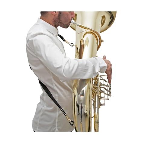 BG BRASS WIND ショルダーストラップ チューバ/ユーフォニアム 2メタルスナップフック T01 ブラック_2