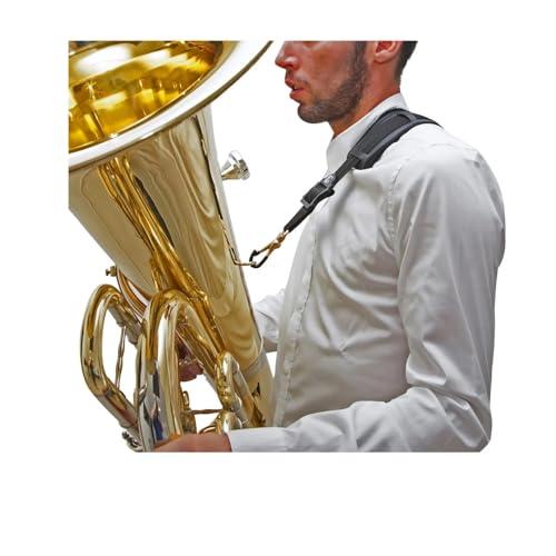 BG BRASS WIND ショルダーストラップ チューバ/ユーフォニアム 2メタルスナップフック T01 ブラック_3