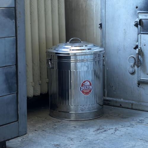 ダルトン(Dulton) ガベージカンLサイズ 24L イエロー ゴミを入れる物こそ綺麗だと思う物を使いたい ふた付きゴミ箱 ブリキ缶 高さ440mm_6