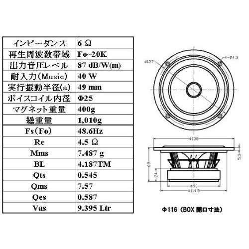 PARC Audio ウッドコーンスピーカー 13cm DCU-F131W : NIRVANA shop