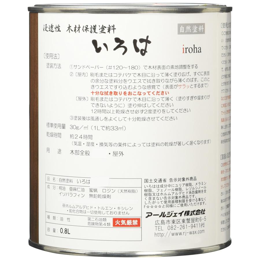 アールジェイ いろは 外部用クリア0.8Lの画像