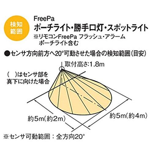 パナソニック(Panasonic) FreePaお出迎えLEDポーチライト 電球色 センサあり LGWC80201LE1_4