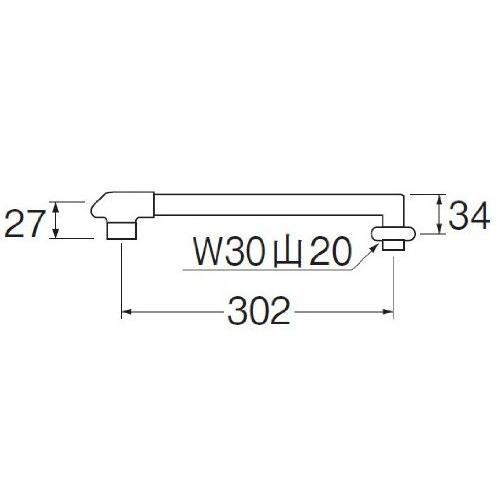 SANEI(サンエイ) 【断熱吐水口】 パイプの長さ302mm パイプ径19mm MA21D-60X3-19_1