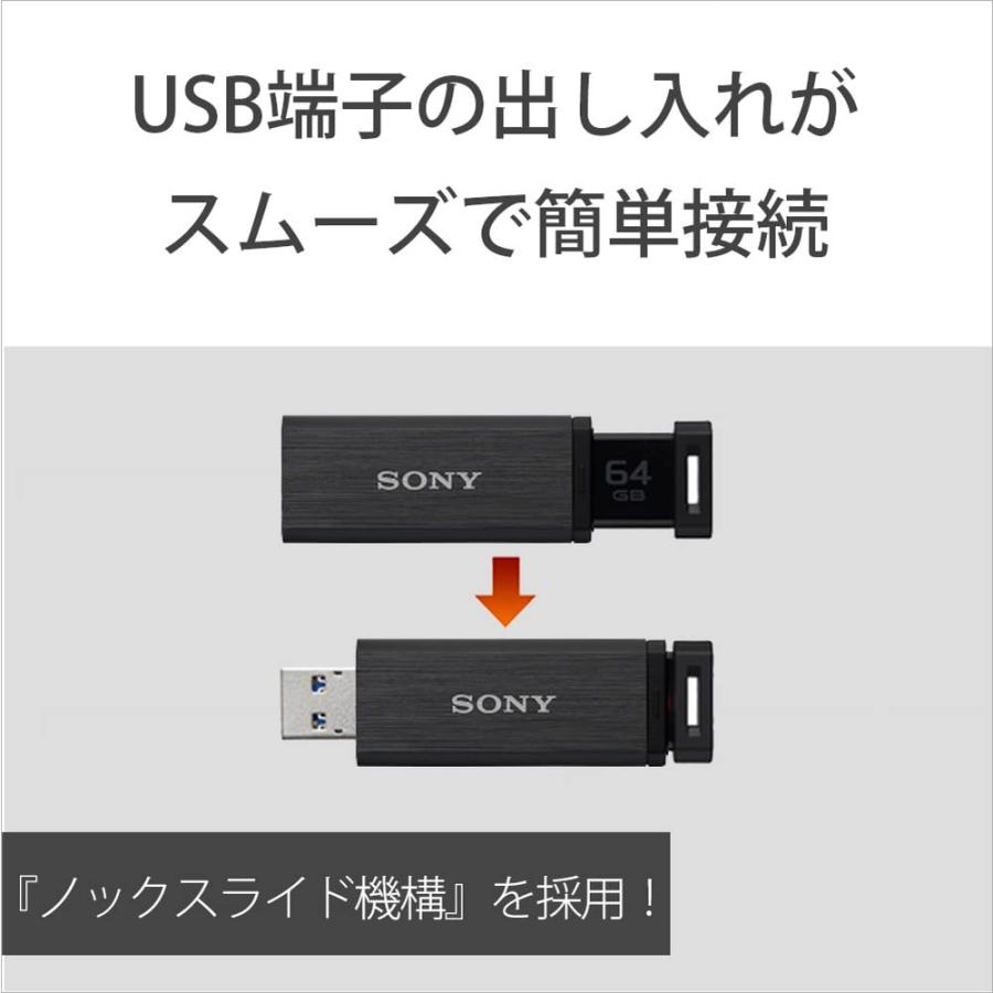 ソニー USBメモリ USB3.1 64GB ブラック 高速タイプ USM64GQXB [国内 