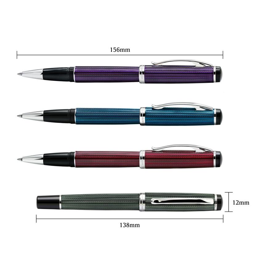 Xezo インコグニート ボールペン 細字 紫の層漆 純プラチナメッキ ハンドメイド 限定版 連載の画像