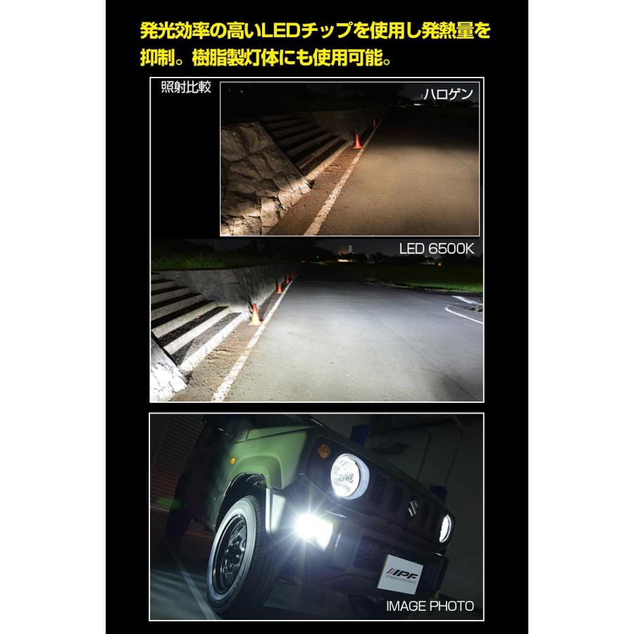 IPF フォグランプ LED 車用 HB4 2700lm 6500K ホワイト 12V用 2本入 車検対応 ドライバーユニット別体型 ファンレス仕様_5