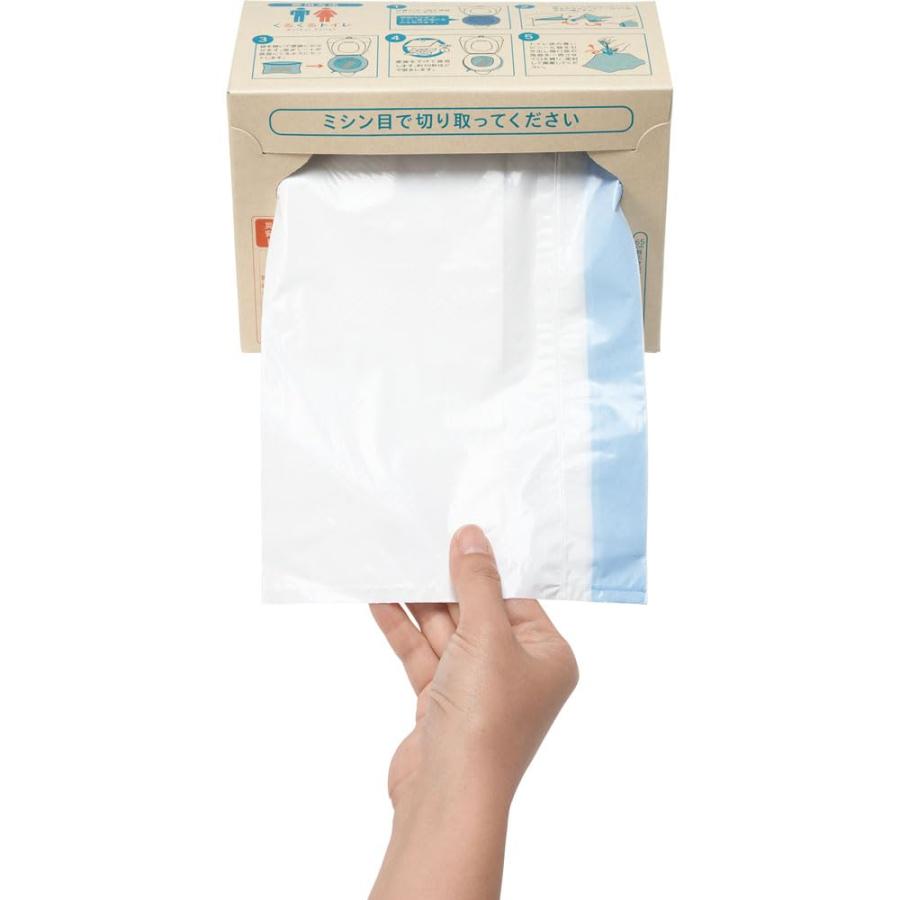 三和製作所 非常用トイレ袋 くるくるトイレ (100回分)_3