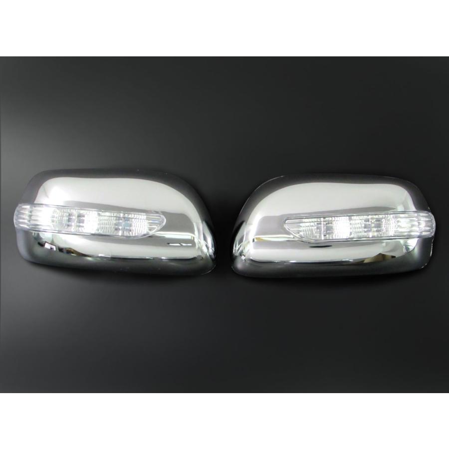 BRIGHTZ プリウス NHW20 LEDメッキドアミラーカバー LED黄&青 【 MIR-SID-157 】 NHW W20 20 22596