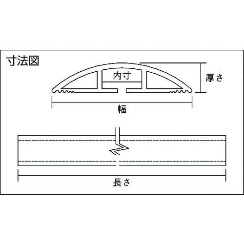 TRUSCO(トラスコ) ソフトケーブルプロテクター 10XW66.0X10Mブラック TSRD10X6610BKの画像
