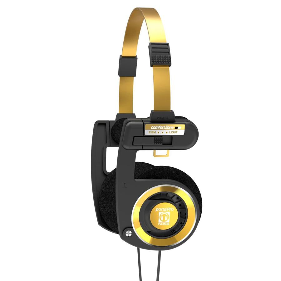 Koss Porta Pro 限定版ブラックゴールドオンイヤーヘッドフォン