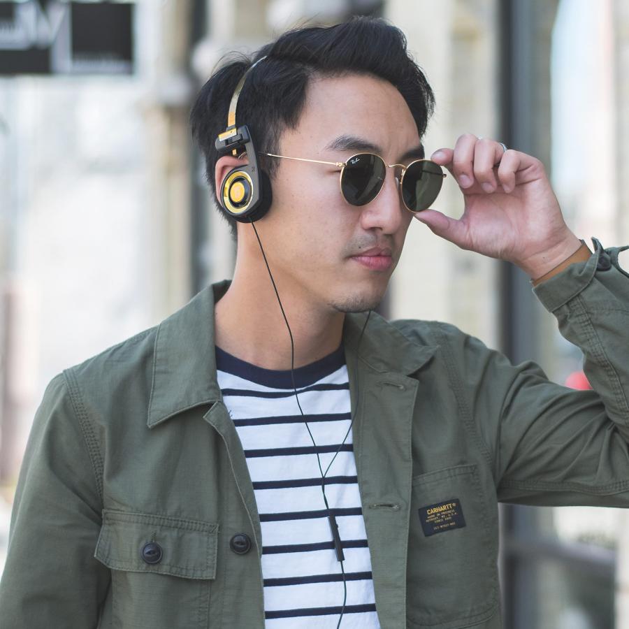Koss Porta Pro 限定版ブラックゴールドオンイヤーヘッドフォン