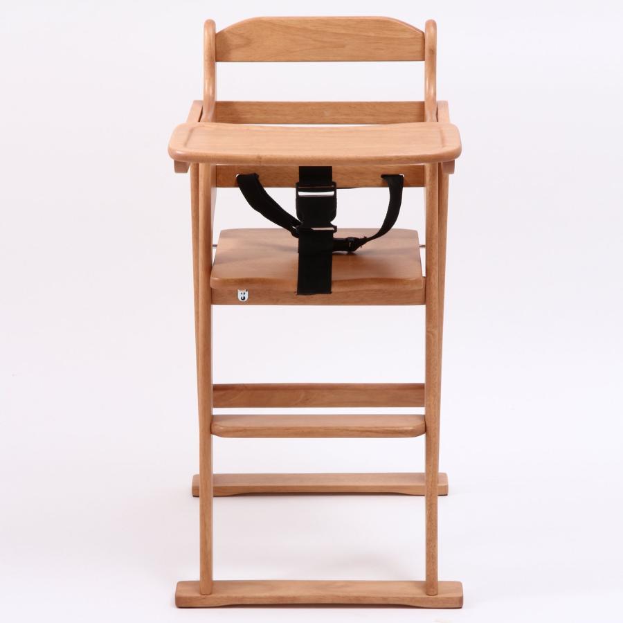 不二貿易 ベビーチェア 高さ83cm ナチュラル テーブル付き 木製 折りたたみ 17332