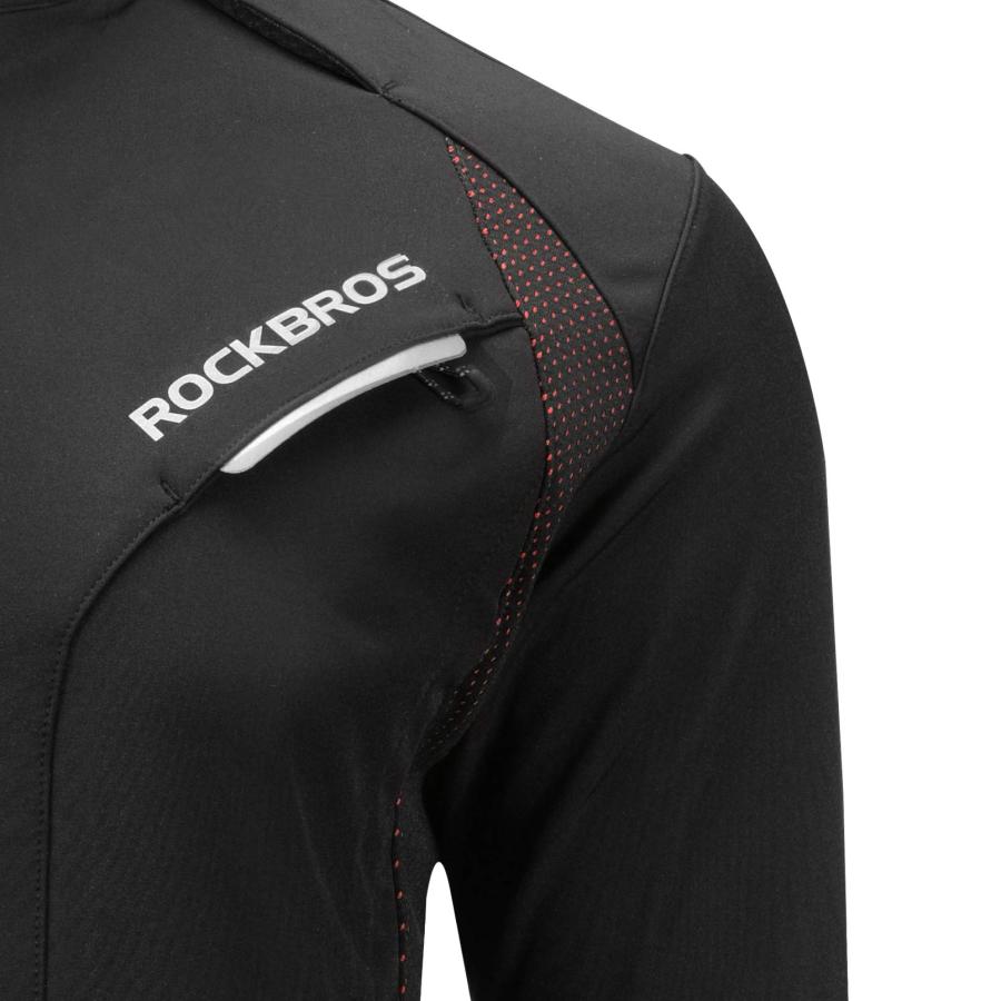 ROCKBROS(ロックブロス)サイクルジャケット メンズ 冬 サイクルウェア ウインドブレーカー 防寒 サイクルジャージ 長袖 防風 裏フリース 自の画像