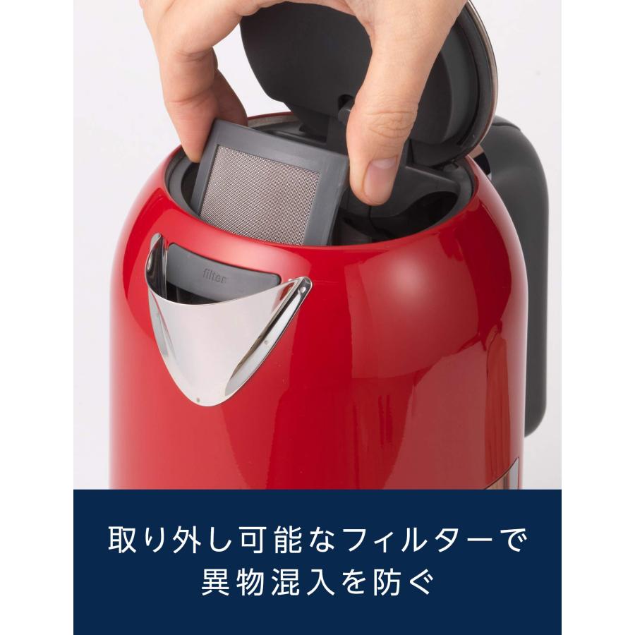 新品未使用！ DeLonghi kMix電気式コードレスケトル レッド1.0L De'Longhi (デロンギ) 電気ケトル ケーミックス [kMix] ZJX650J-RD