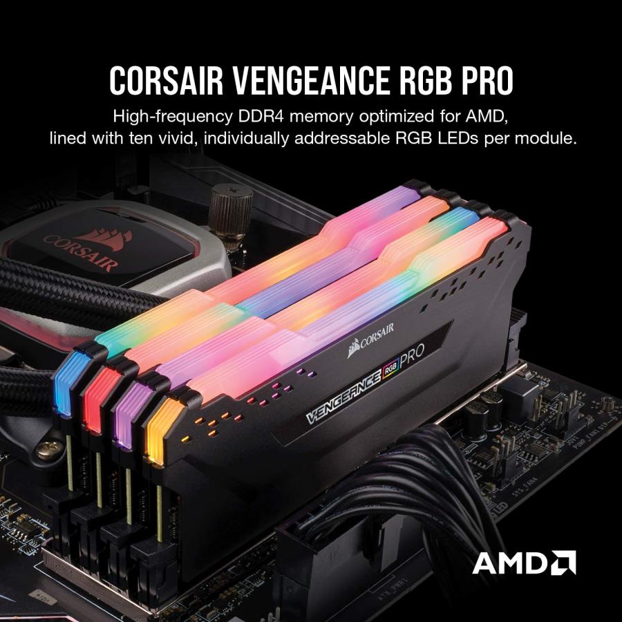 CORSAIR DDR4-2933MHz デスクトップPC用 メモリモジュール VENGEANCE RGB PRO シリーズ 16GB [8GB×2枚_1