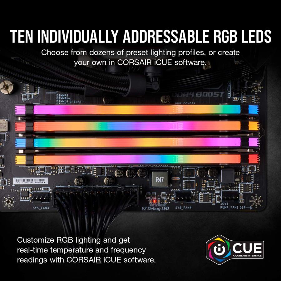 CORSAIR DDR4-2933MHz デスクトップPC用 メモリモジュール VENGEANCE RGB PRO シリーズ 16GB [8GB×2枚_2
