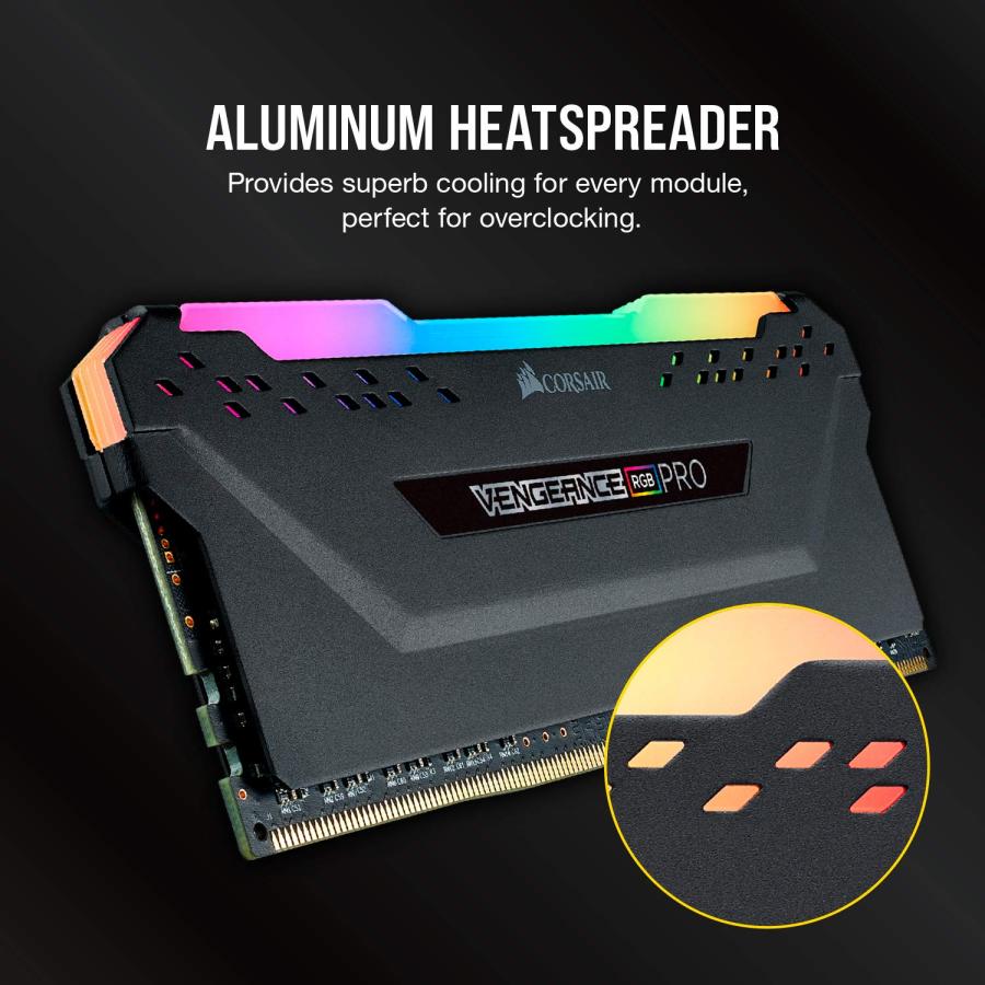 CORSAIR DDR4-2933MHz デスクトップPC用 メモリモジュール VENGEANCE RGB PRO シリーズ 16GB [8GB×2枚_4