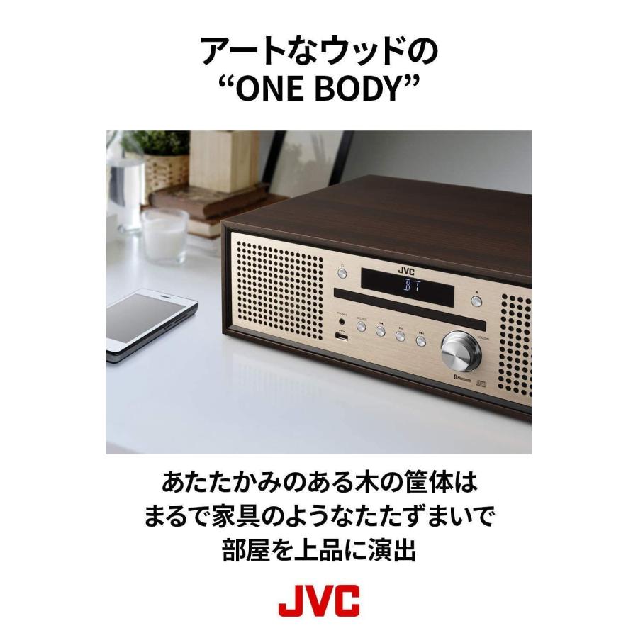 JVCケンウッド JVC NX-W30 ミニコンポ Bluetooth 4.2 EDR 搭載 ウッドキャビネット ウォールナット ONEBODY CD_1