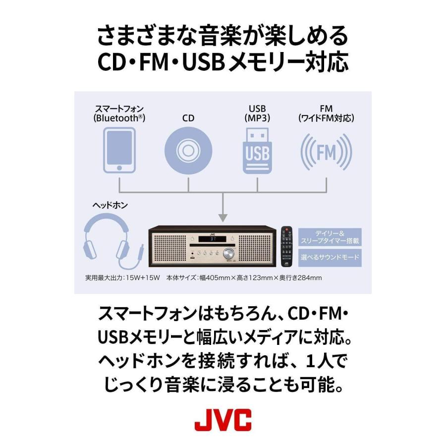 JVCケンウッド JVC NX-W30 ミニコンポ Bluetooth 4.2 EDR 搭載 ウッドキャビネット ウォールナット ONEBODY CD_3