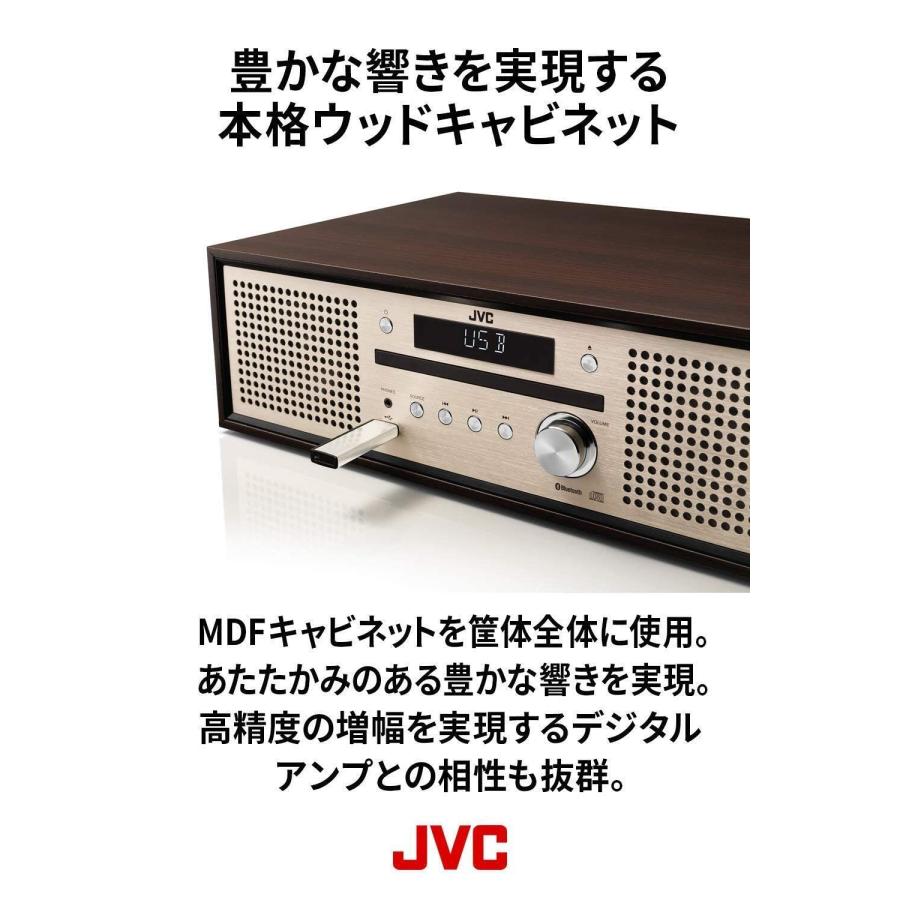 JVCケンウッド JVC NX-W30 ミニコンポ Bluetooth 4.2 EDR 搭載 ウッドキャビネット ウォールナット ONEBODY CD_4