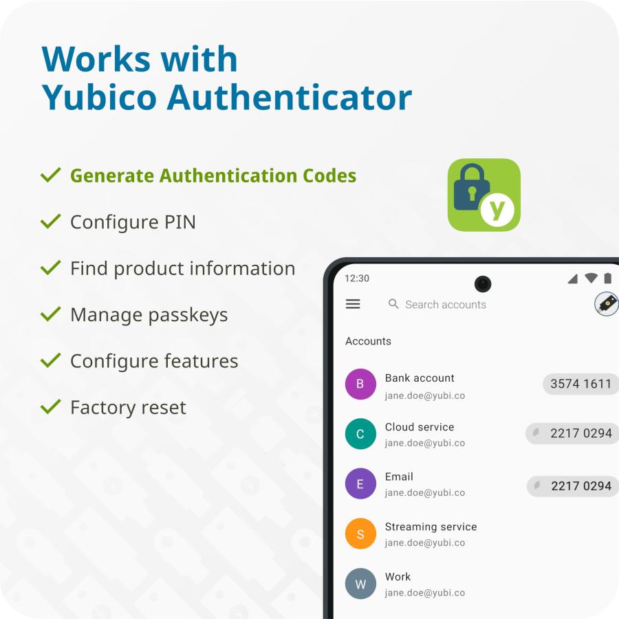 Yubico セキュリティキー YubiKey 5 NFC ログイン/U2F/FIDO2/USB-A ポート/2段階認証/高耐久性/耐衝撃性/防水_6