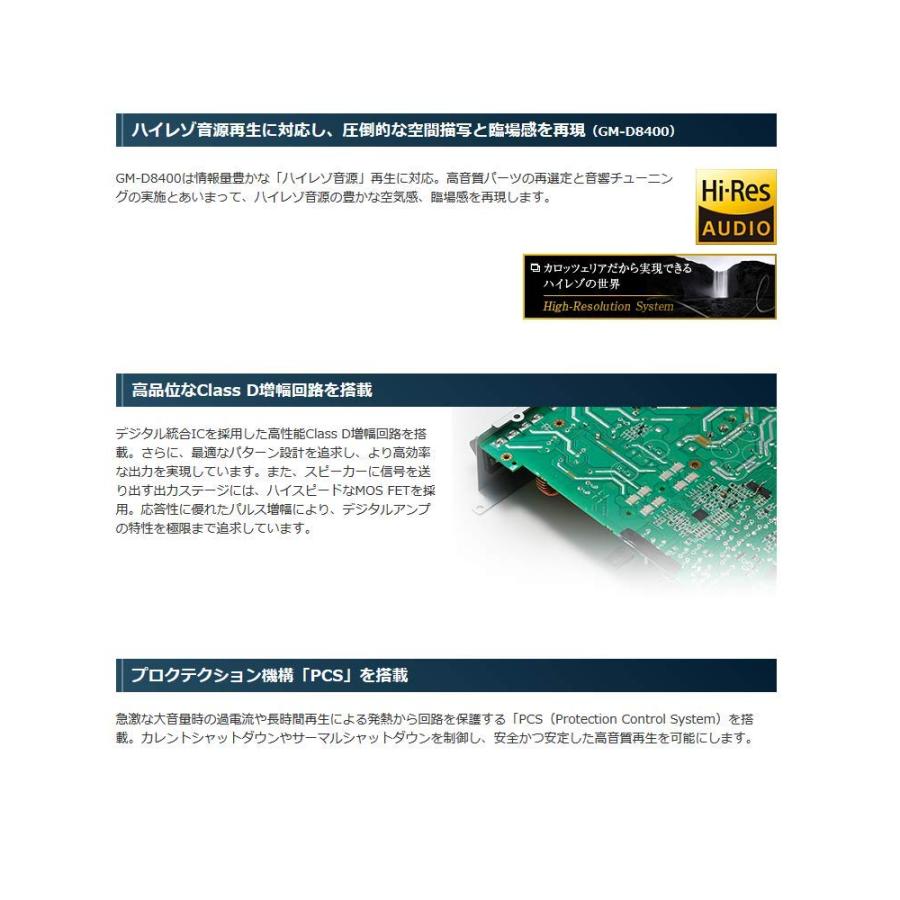 Pioneer パワーアンプ GM-D8400 200W×4 ブリッジャブルパワーアンプ