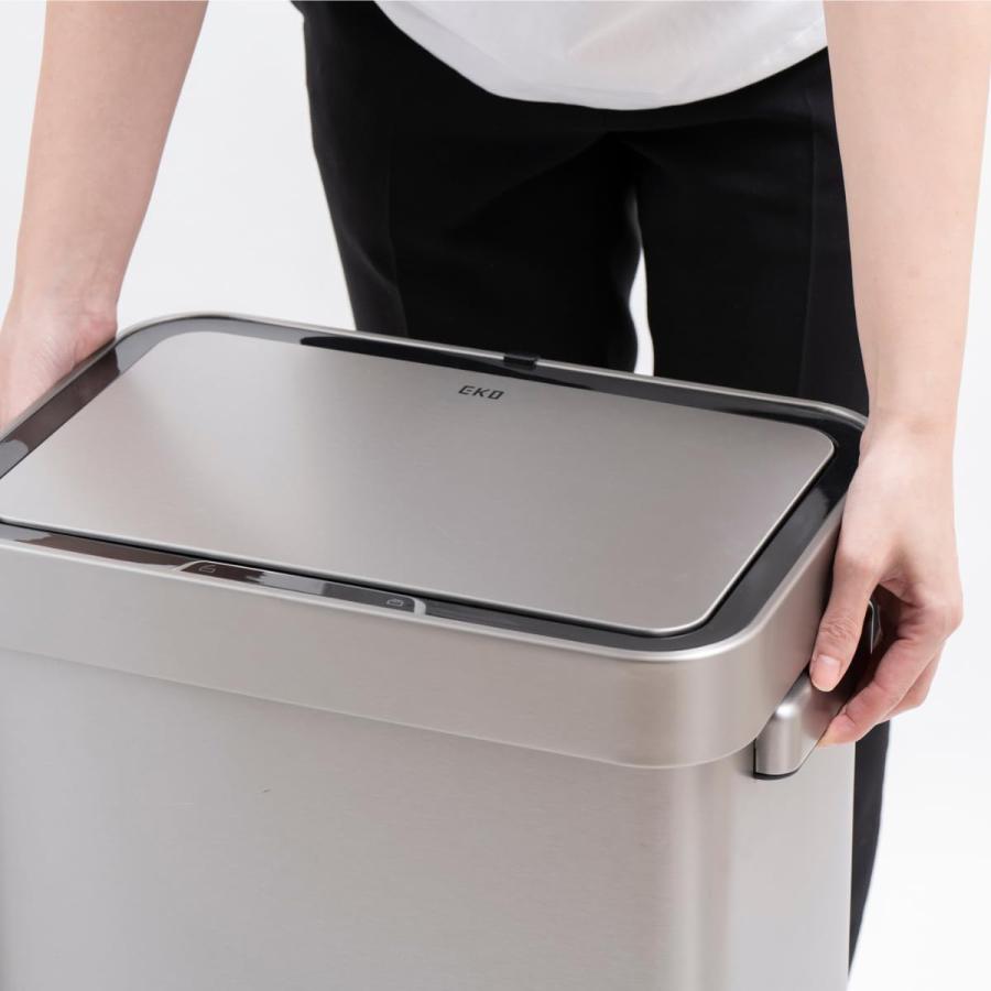 EKO ゴミ箱 自動開閉 ホライゾンセンサービン シルバー 45L ふた付き