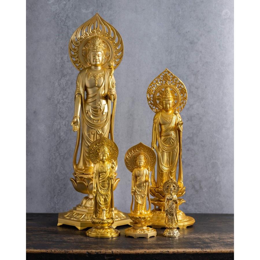仏像 ペット観音菩薩 16cm（金色） ＿『動物守護・ペット供養』 高岡銅器(Ｐかんのん/M)_8