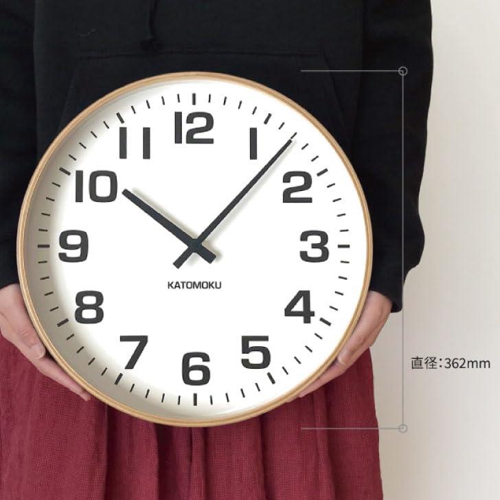 KATOMOKU plywood clock 15 ナチュラル km-92NARC 掛け時計 スイープムーブメント 直径36.2cm (電波時計)_2