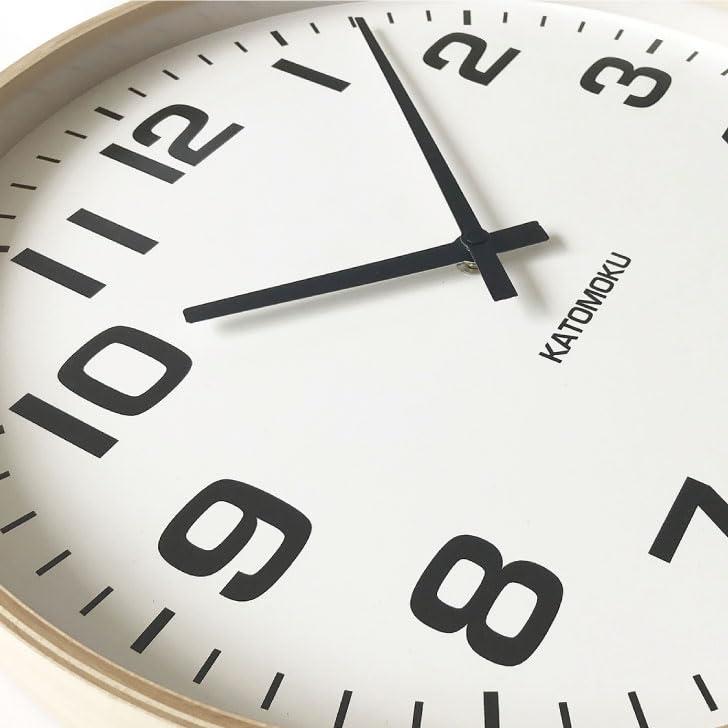 KATOMOKU plywood clock 15 ナチュラル km-92NARC 掛け時計 スイープムーブメント 直径36.2cm (電波時計)_5