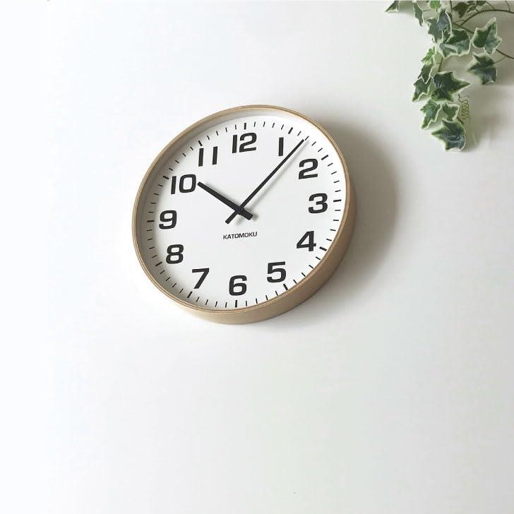 KATOMOKU plywood clock 15 ナチュラル km-92NARC 掛け時計 スイープムーブメント 直径36.2cm (電波時計)_7