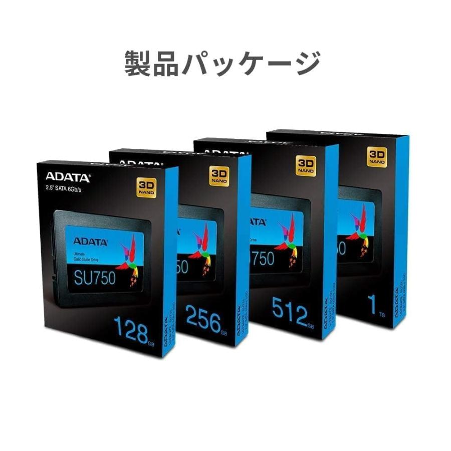 ADATA 2.5インチ 内蔵SSD 512GB SU750シリーズ 3D NAND TLC 搭載 SMI