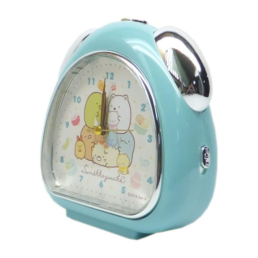 ティーズファクトリー 置き時計 おむすびクロック すみっコぐらし てづくりぬいぐるみ/ブルー SG-5520192BLの画像