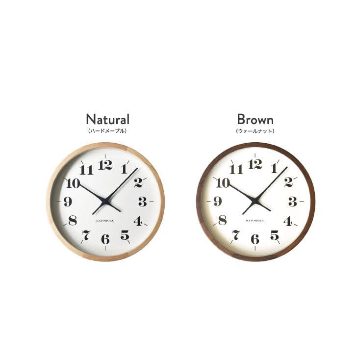 KATOMOKU muku clock 12 H.メープル 掛け時計 スイープ km-98HMRC φ306mm (電波時計)_1
