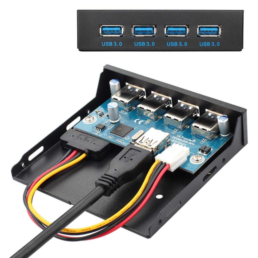 3.5インチフロッピーベイ用CY USB-CおよびUSB 3.0ハブ4ポートフロントパネルからマザーボード20ピンコネクタケーブル_4