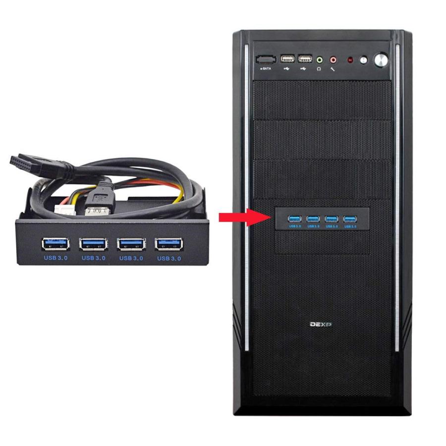 3.5インチフロッピーベイ用CY USB-CおよびUSB 3.0ハブ4ポートフロントパネルからマザーボード20ピンコネクタケーブル_5