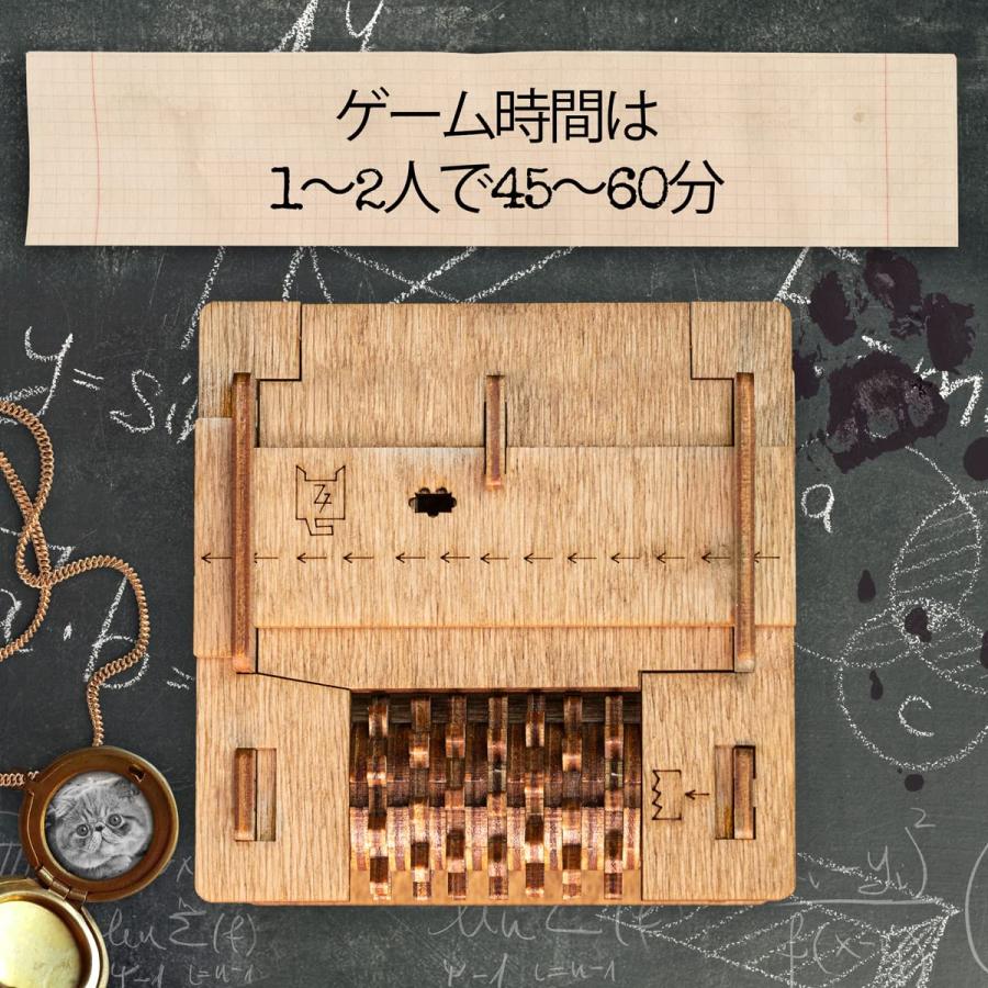 iDventure Cluebox 3D立体パズル クルーボックス 頭の体操木製3D難解パズル 脱出ゲーム シュレーディンガーの猫 箱型ロジックゲーム_1