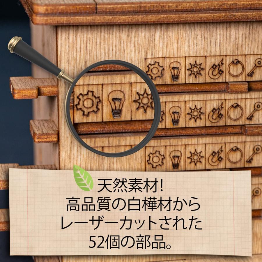 iDventure Cluebox 3D立体パズル クルーボックス 頭の体操木製3D難解パズル 脱出ゲーム シュレーディンガーの猫 箱型ロジックゲーム_3