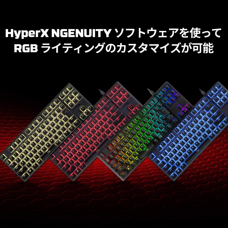 【日本語配列】HyperX Alloy Origins Core RGB メカニカルゲーミングキーボード テンキーレス HyperXスイッチ ゲーマーの画像