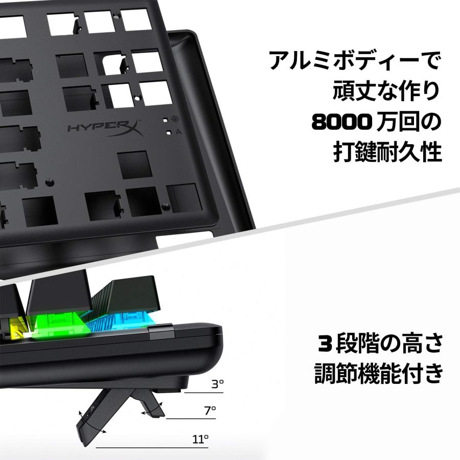 【日本語配列】HyperX Alloy Origins Core RGB メカニカルゲーミングキーボード テンキーレス HyperXスイッチ ゲーマーの画像